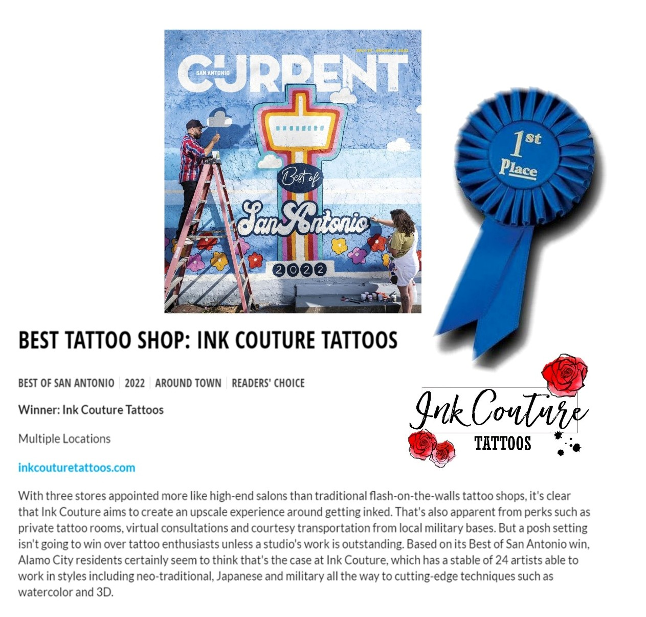 As Seen in The Current Ink Couture Tattoos as seen in Playboy Magazine